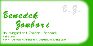 benedek zombori business card